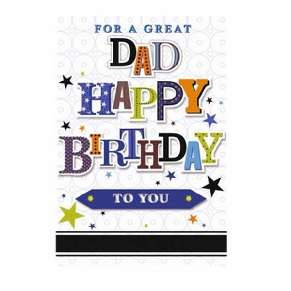 Simon Elvin For A Great Dad Birthday Card (Pack of 6)