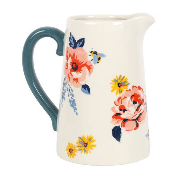 Something Different Bee-utiful Floral Ceramic Flower Jug
