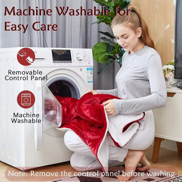 Livingandhome Flannel Electric Heated Throw Blanket
