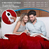 Livingandhome Flannel Electric Heated Throw Blanket