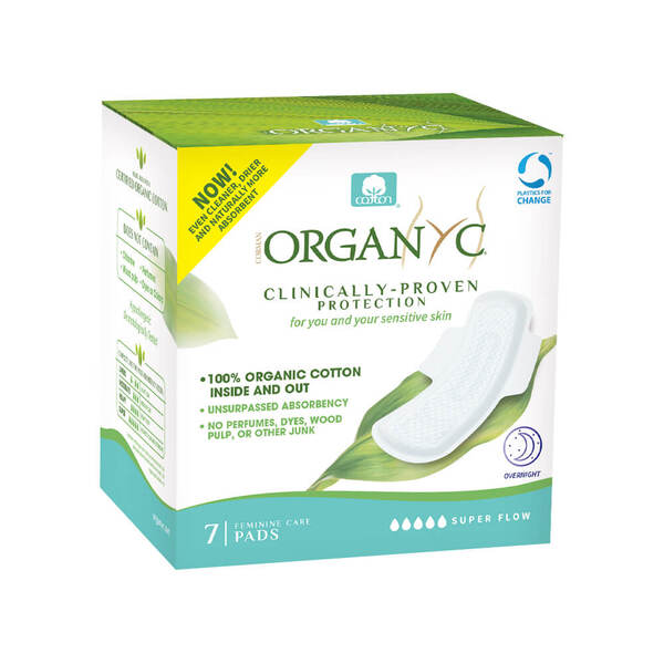 Organyc Overnight Pads 28's (4 packs of 7's)