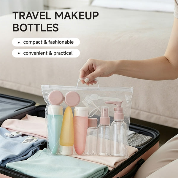 Livingandhome 11 Pcs Refillable Portable Travel Bottle Set