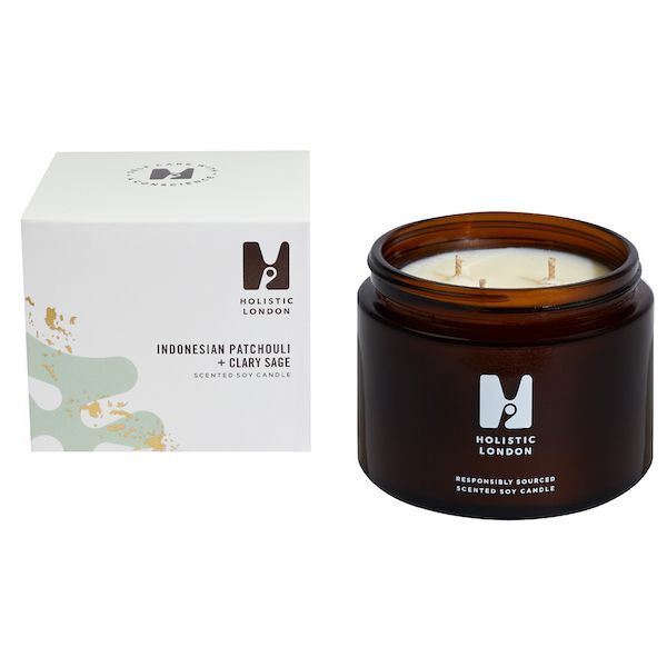 Holistic London Patchouli + Clary Sage Scented Candle 500ml