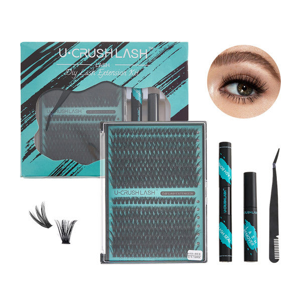 Livingandhome 280Pcs DIY Cluster Lash Extensions Kit 60D+80D