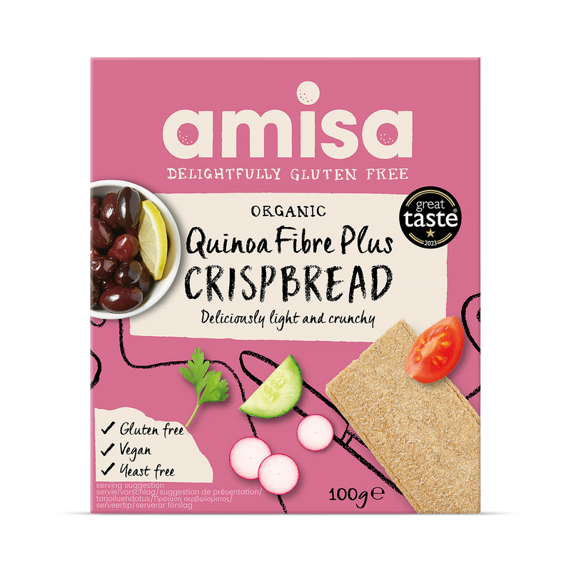 Amisa Organic Gluten Free Quinoa Fibre Crispbread 100g