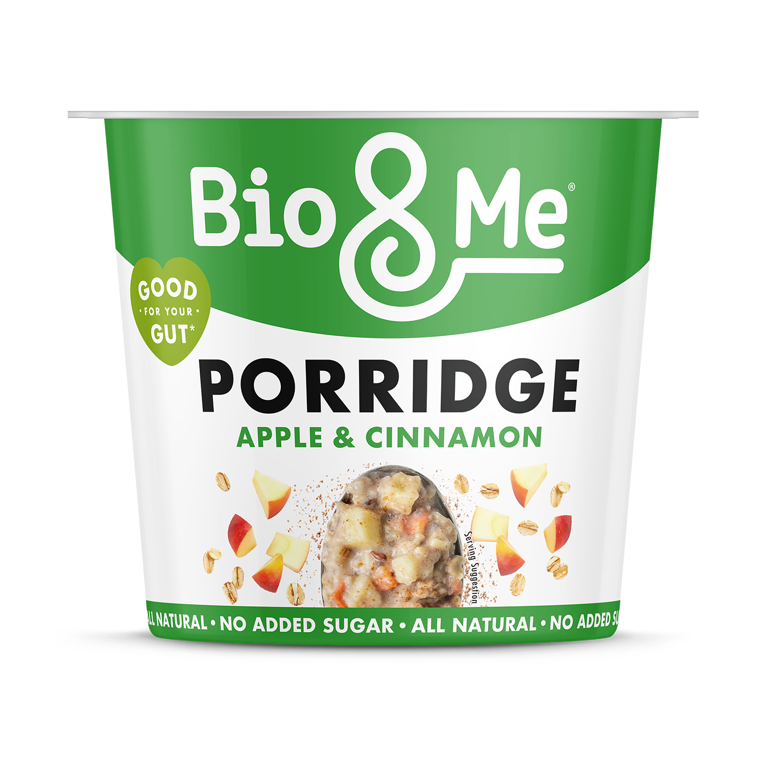 BioMe Apple Cinnamon Gut-Loving Oat Porridge Pot 65g