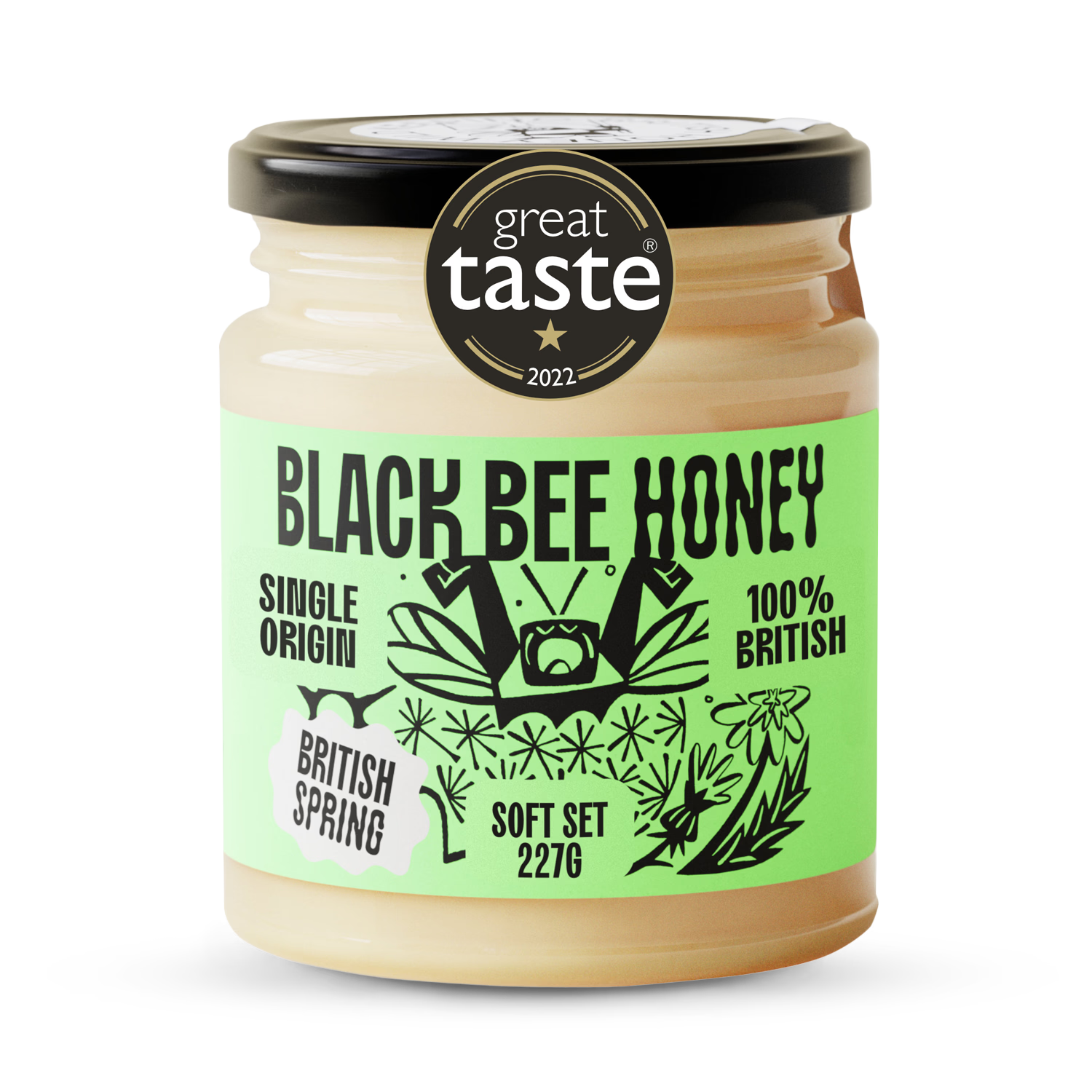 Black Bee British Spring Honey 227g