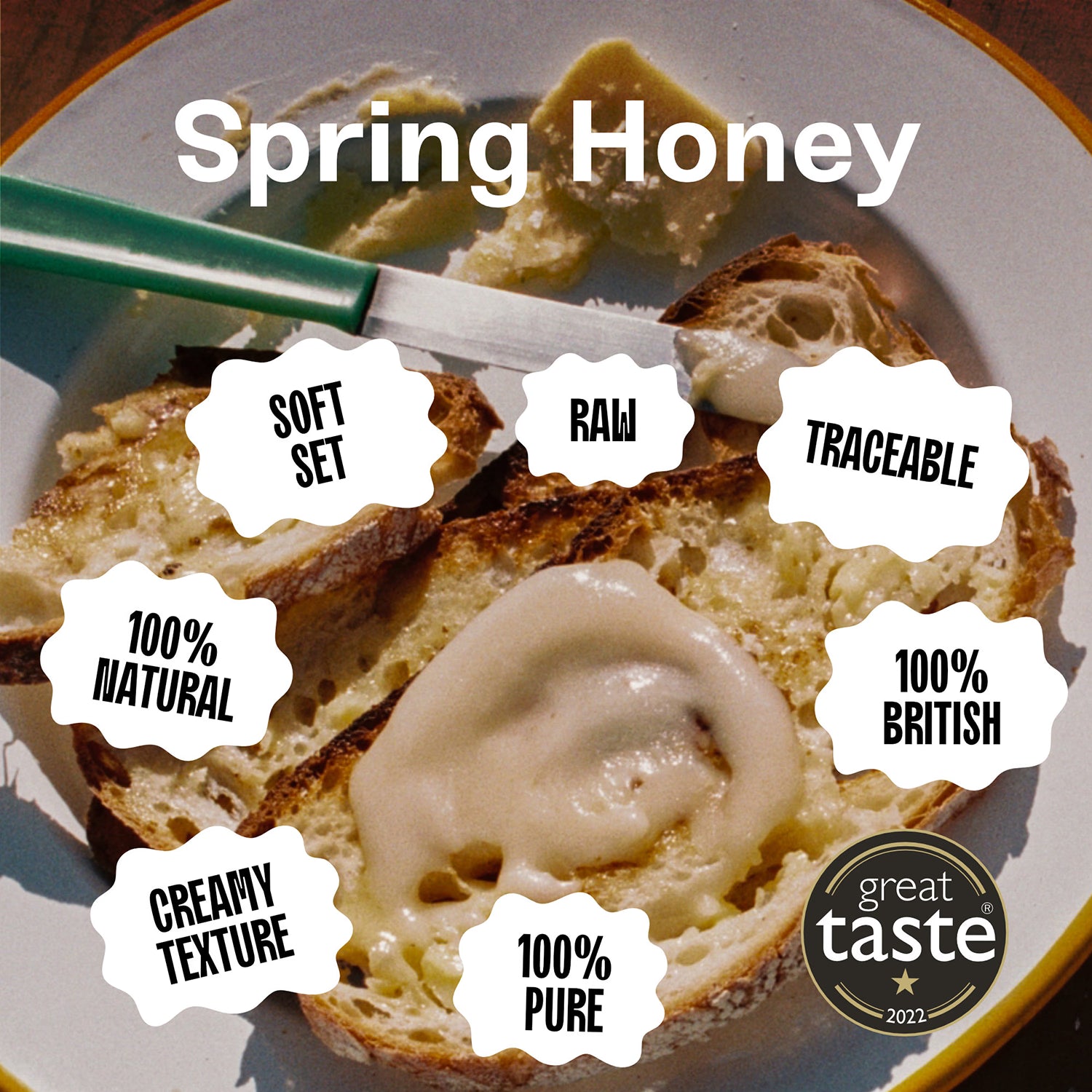Black Bee British Spring Honey 227g