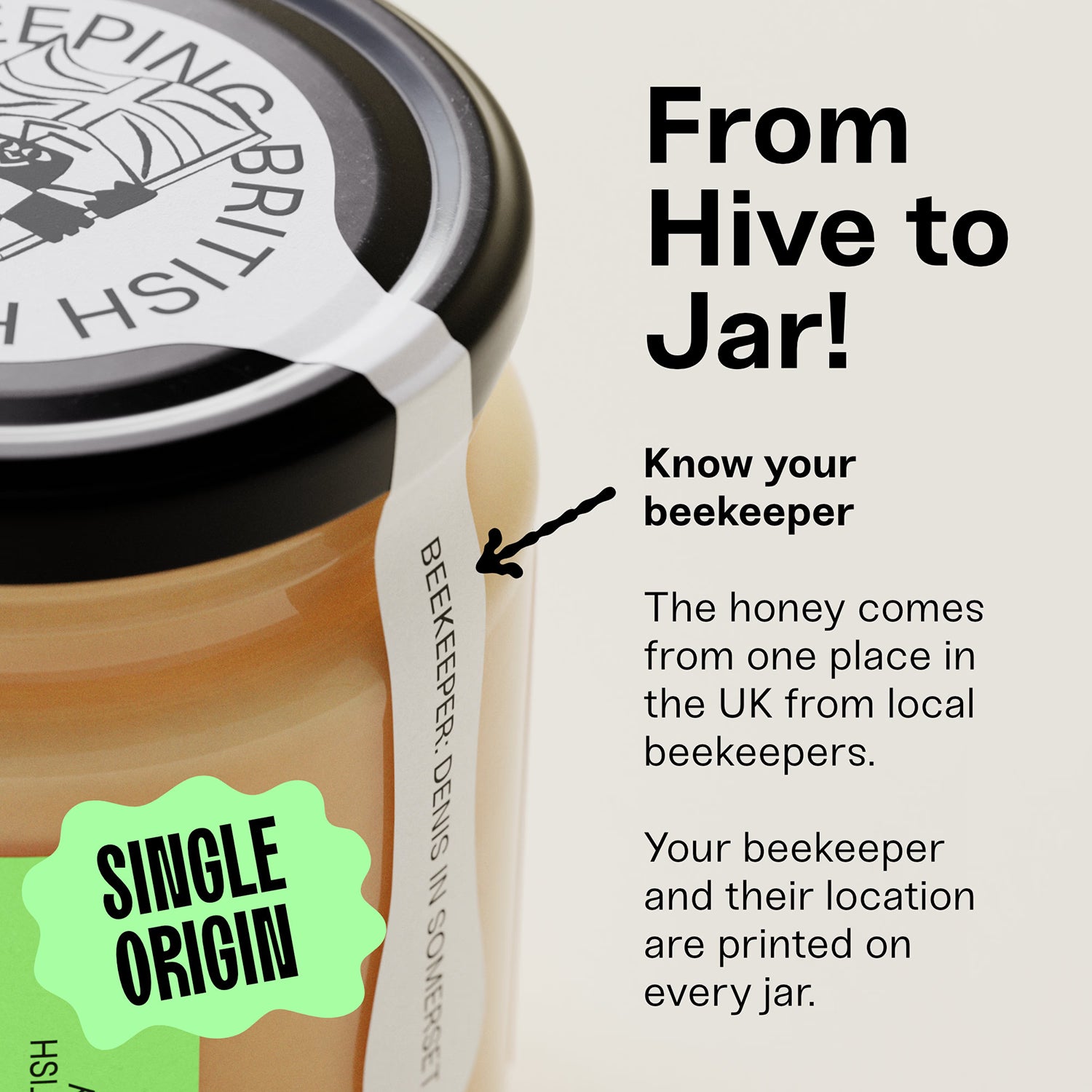 Black Bee British Spring Honey 227g