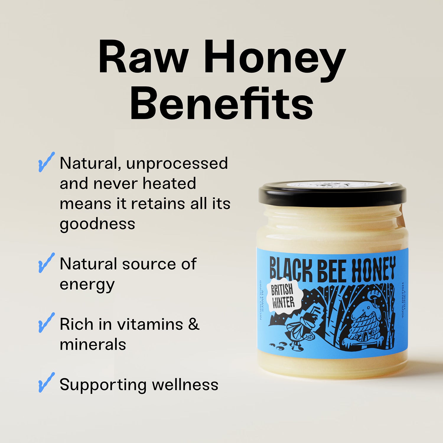 Black Bee British Winter Honey 227g