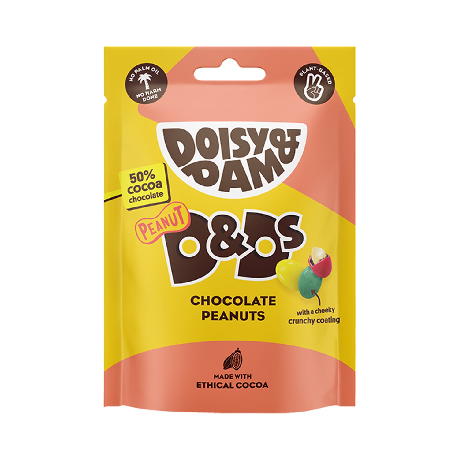 Doisy Dam DDs Vegan Dark Chocolate Peanuts 80g