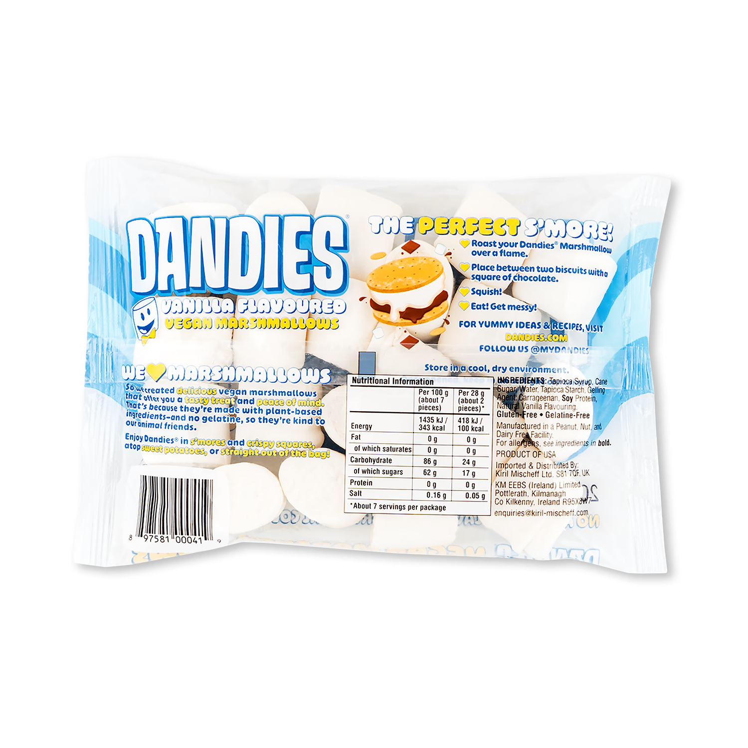 Dandies Vegan Vanilla Marshmallows 12 x 200g