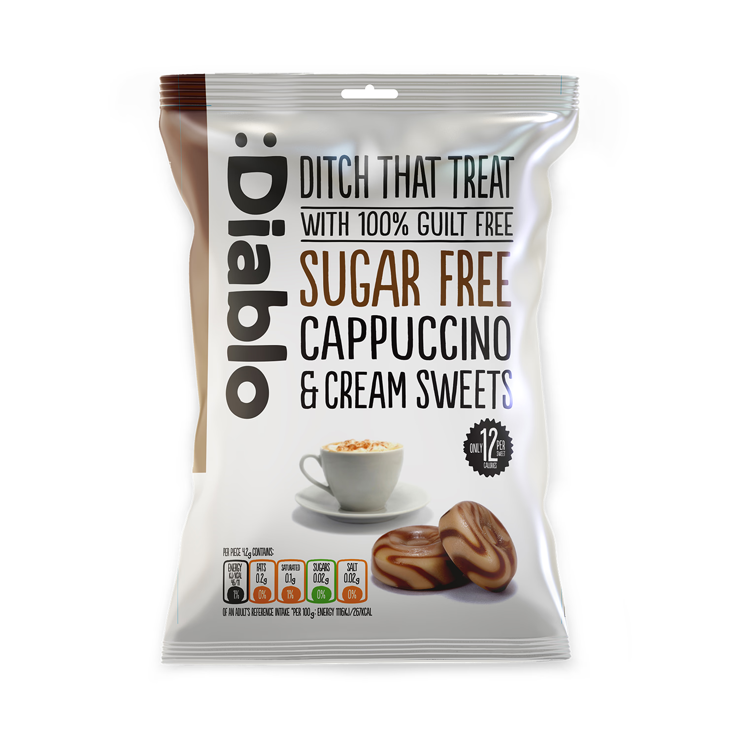 Diablo Sugar Free Cappuccino Cream Sweets 75g