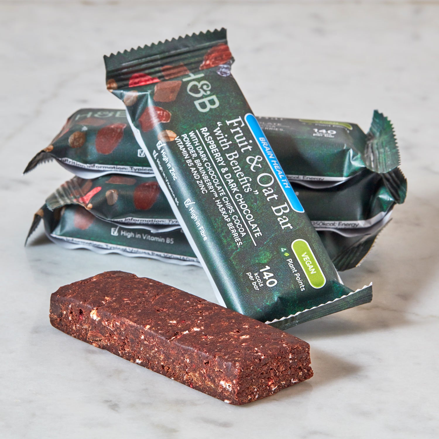 Brain Health Raspberry Dark Chocolate Fruit Oat Bar 40g