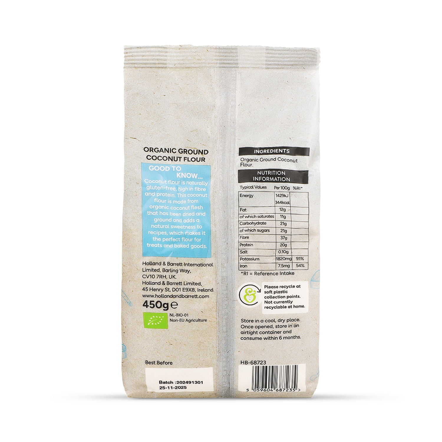 Holland Barrett Coconut Flour 450g
