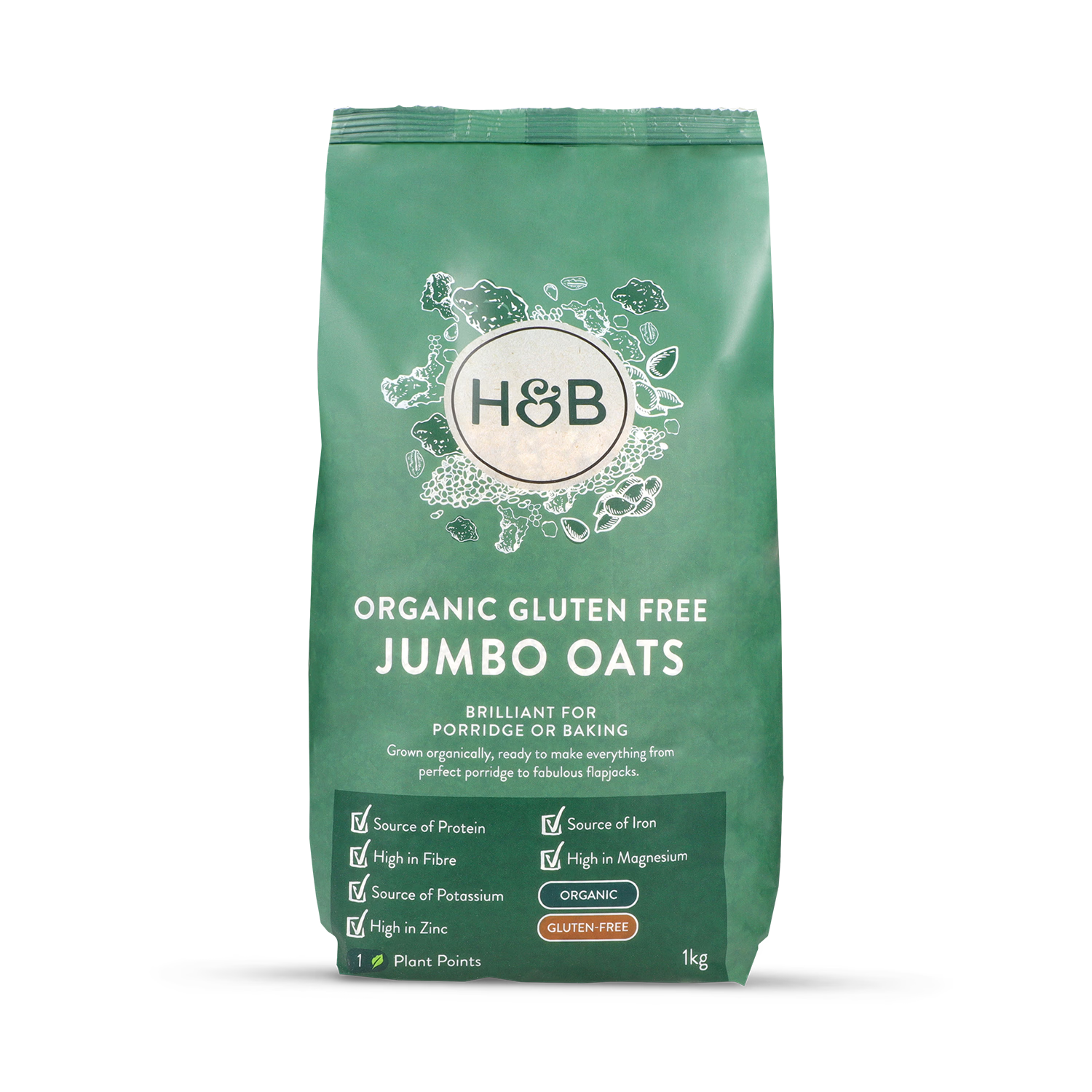 Holland Barrett Organic Gluten Free Jumbo Oats 1kg