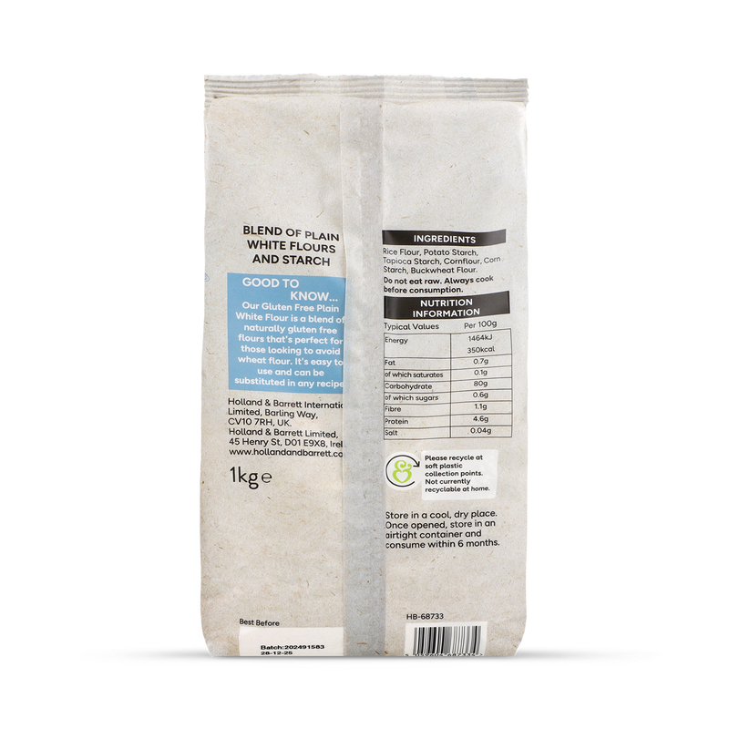 Holland Barrett Gluten Free Plain White Flour Blend 1kg