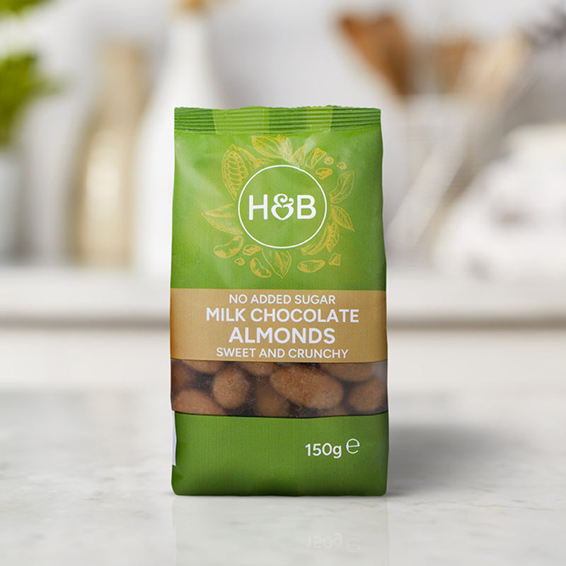 Milk Chocolate Almonds No Added Sugar 150g
