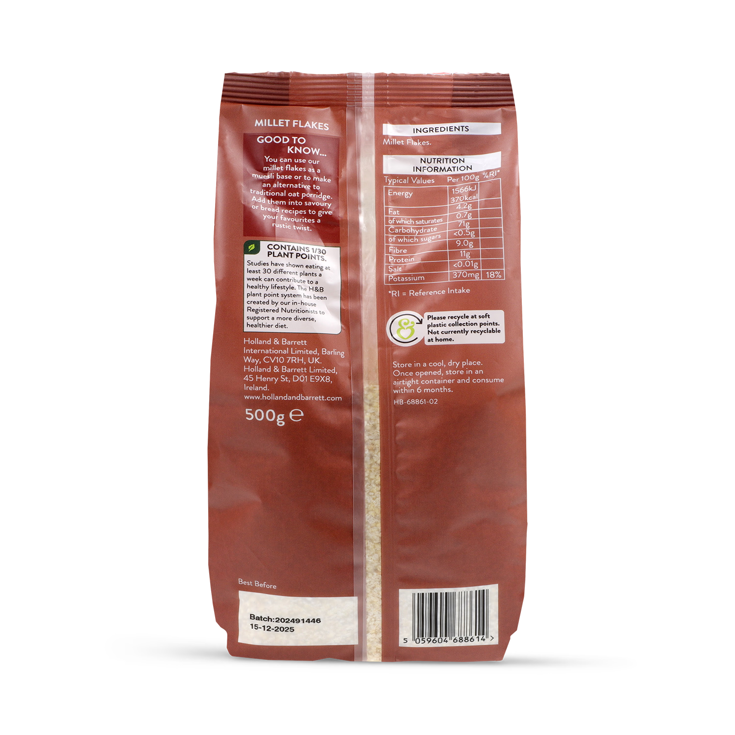 Holland Barrett Millet Flakes 500g