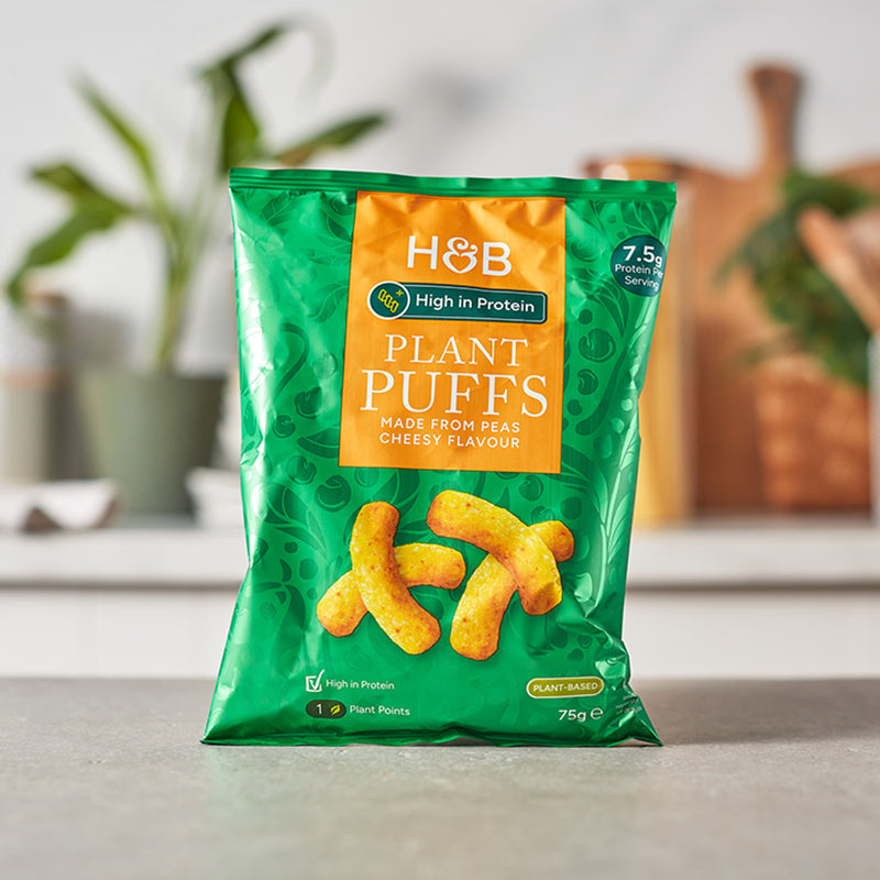 Holland Barrett High Protein Cheesy Plant Puff Crisps 75g