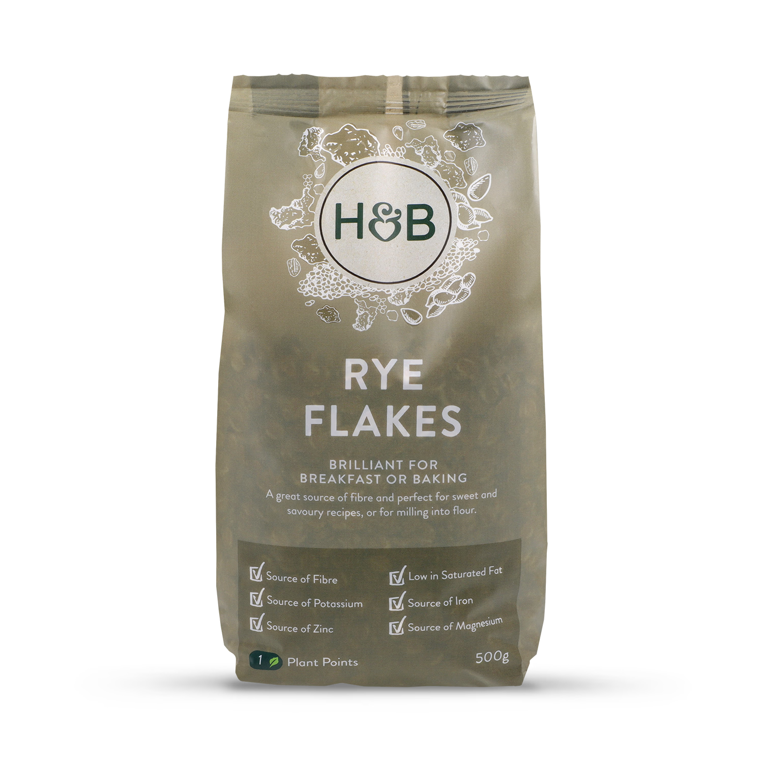 Holland Barrett Rye Flakes 500g