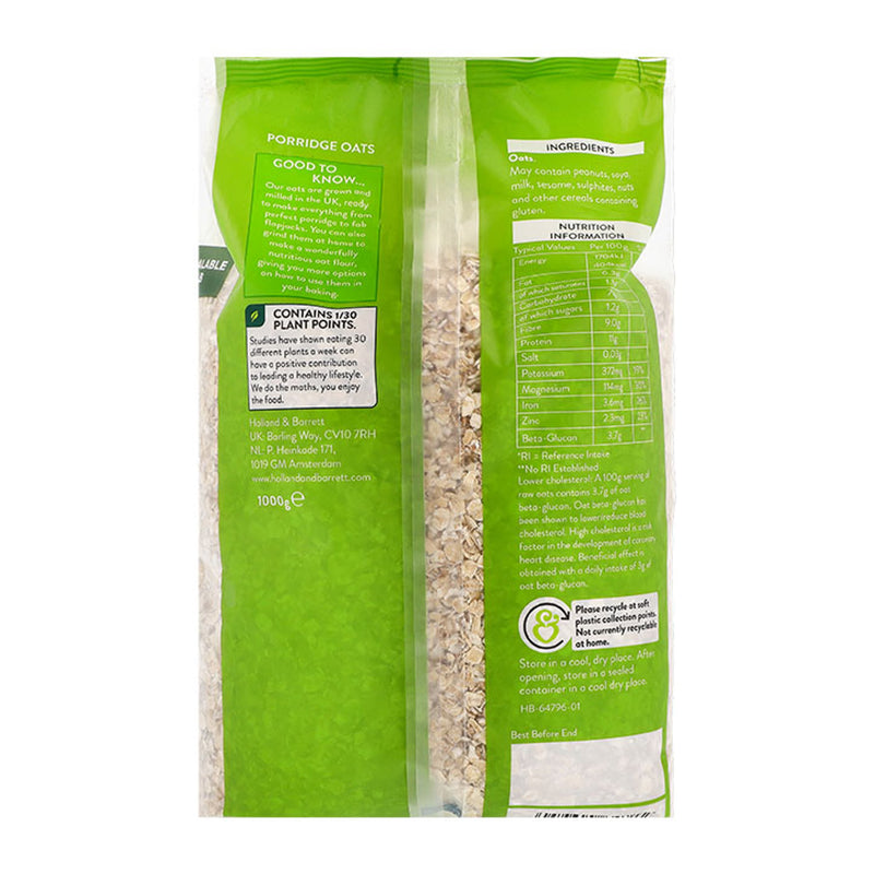 Holland Barrett Porridge Oats 1kg