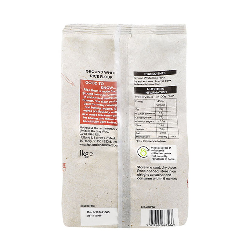 Holland Barrett White Rice Flour 1kg