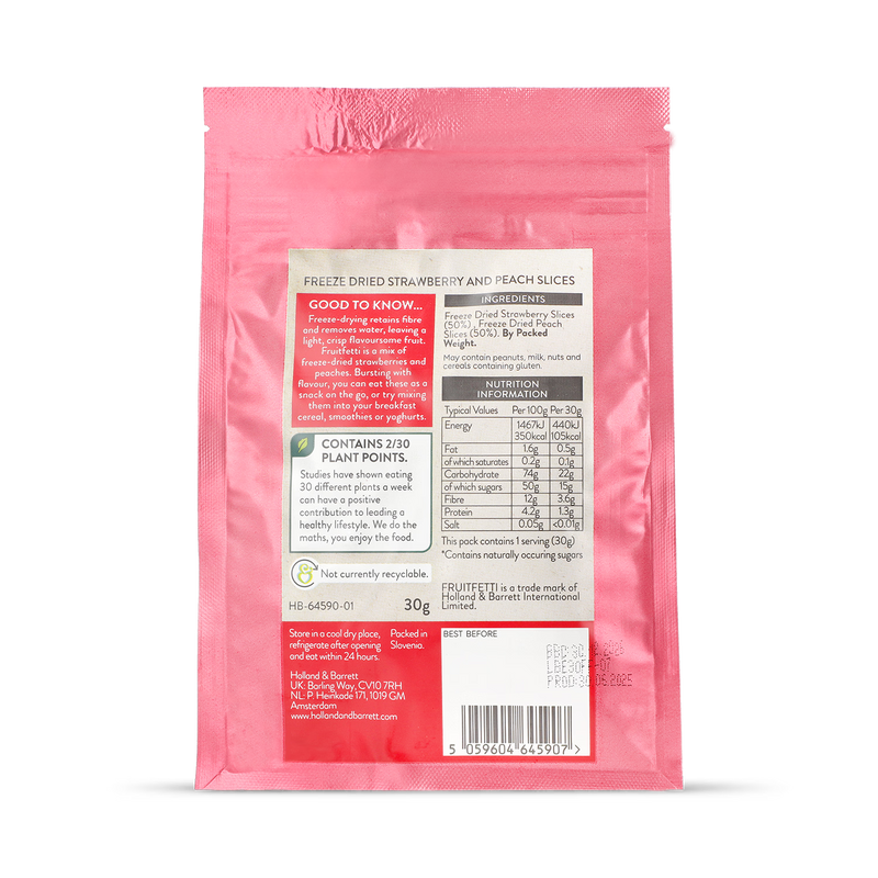 Holland Barrett Fruitfetti Strawberry Peach 30g