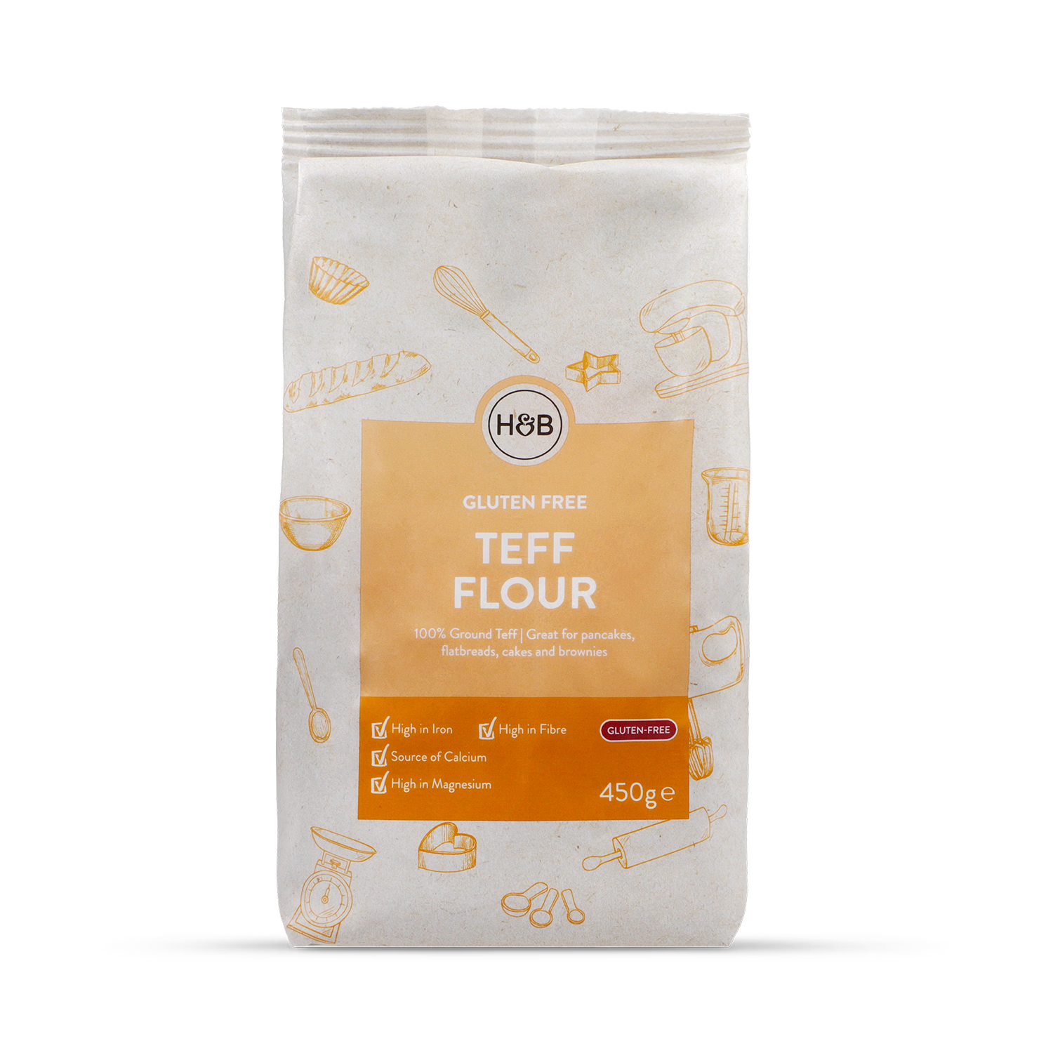 Gluten-Free Brown Teff Flour 450g