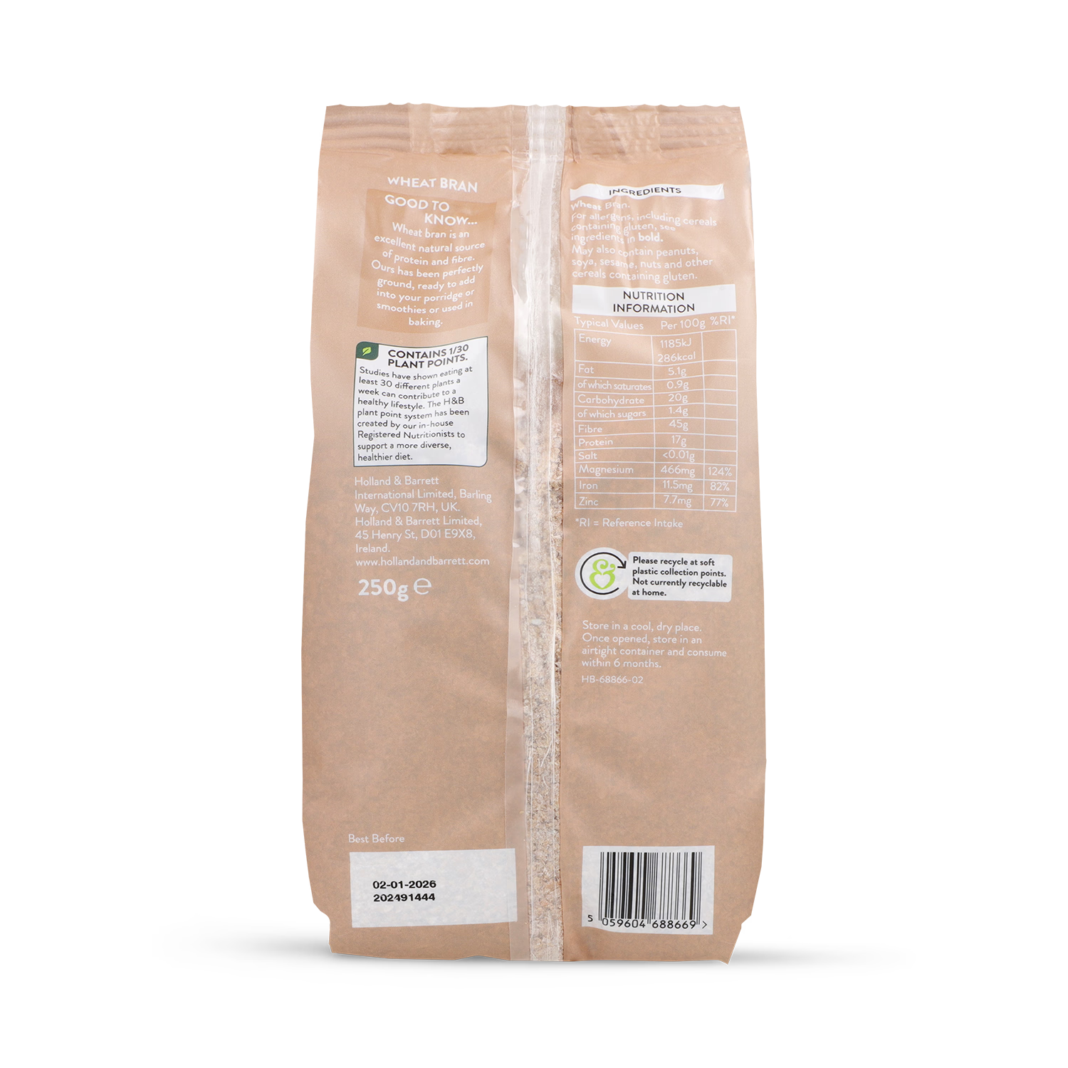Holland Barrett Wheat Bran 250g