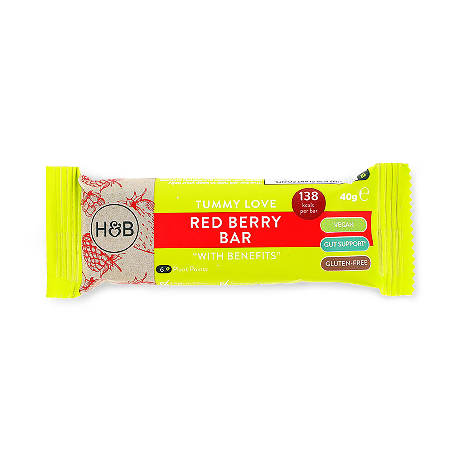 Holland Barrett Tummy Love Red Berry Bar with Benefits 40g