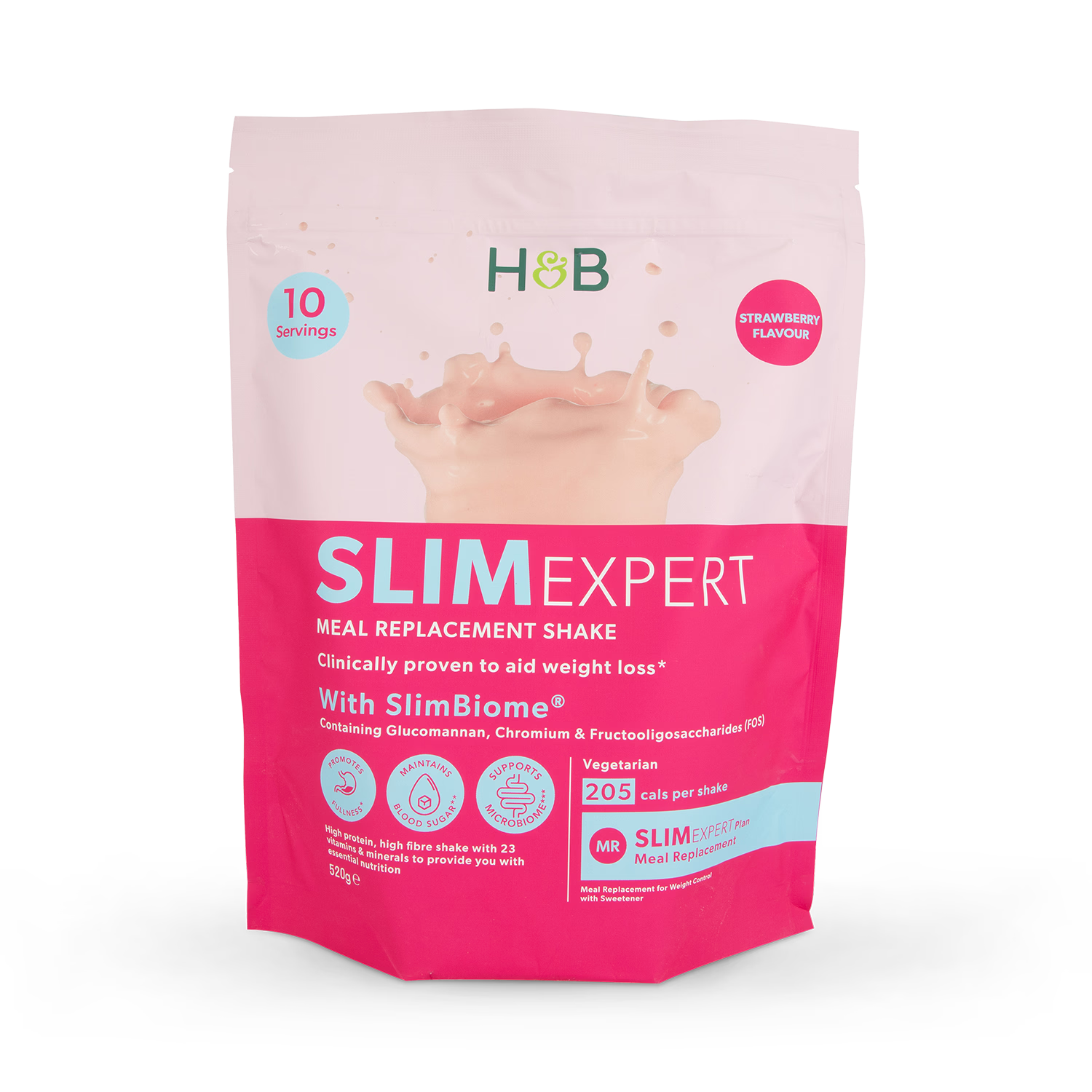 Holland Barrett SlimExpert Meal Replacement Shake Strawberry Flavour 520g