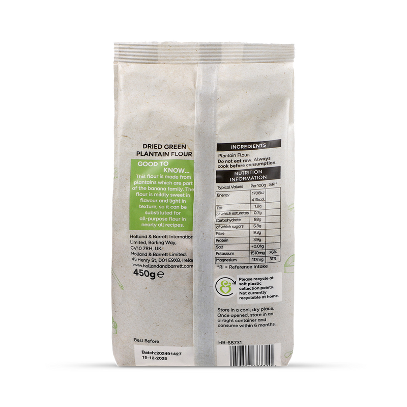 Holland Barrett Plantain Flour 450g