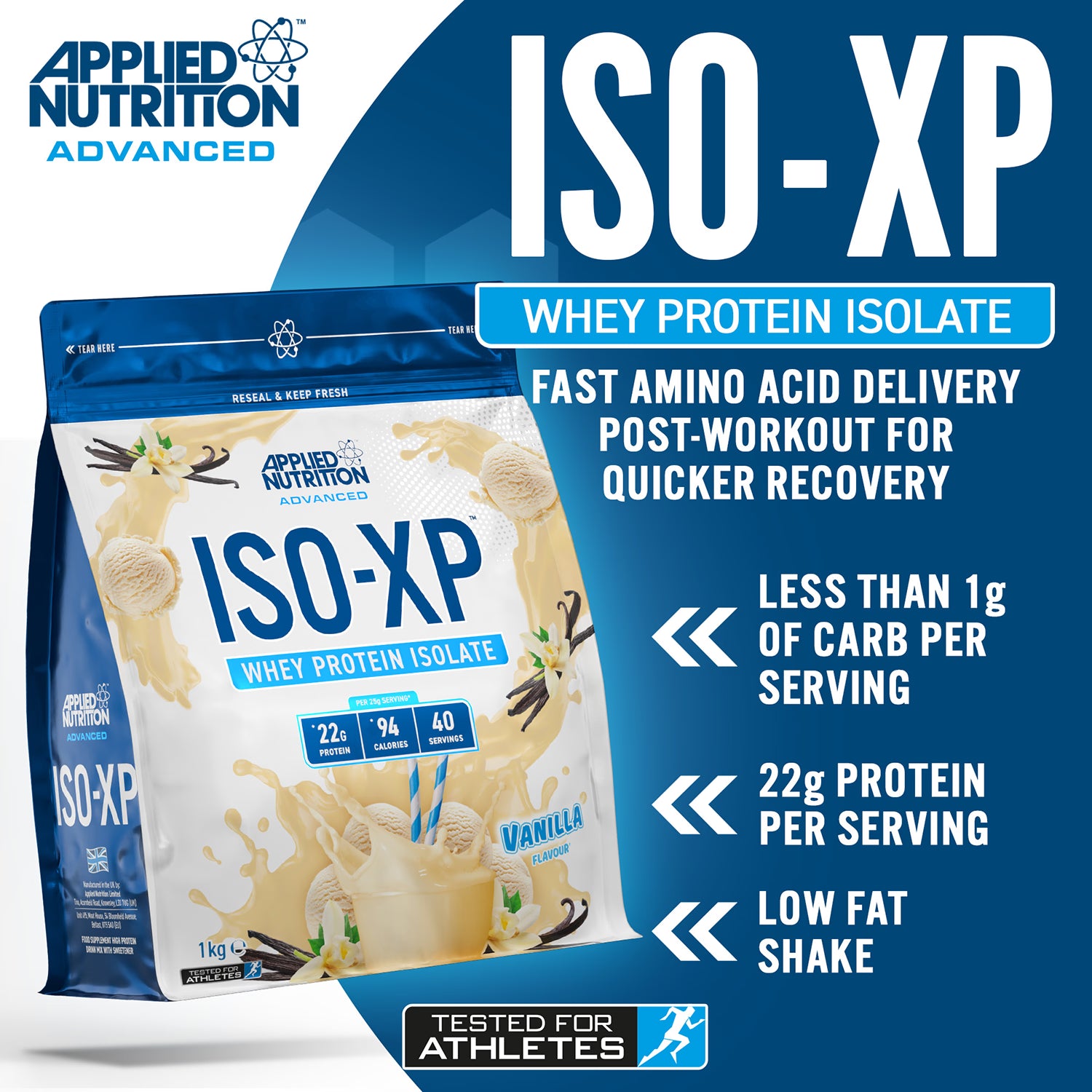 ISO XP Whey Protein Isolate Powder Vanilla 1kg