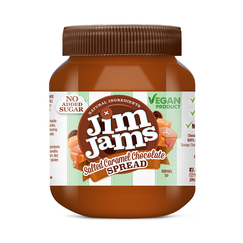 JimJams Vegan No Added Sugar Salted Caramel Chocolate Spread 330g