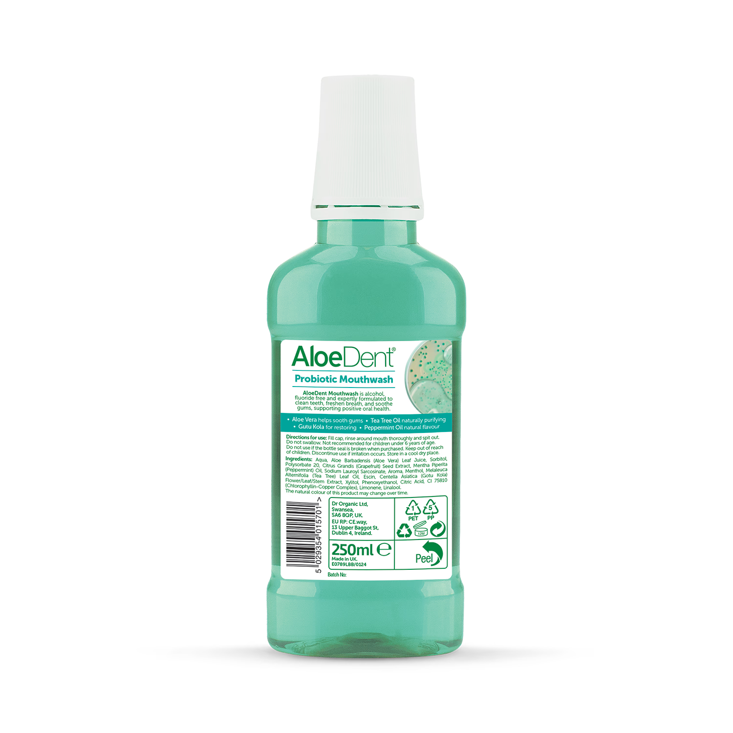 Aloe Dent Probiotic Mouthwash Fluoride Free 250ml