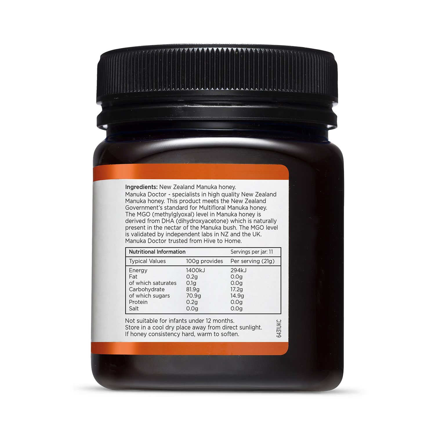 Manuka Doctor Manuka Honey MGO 70 250g