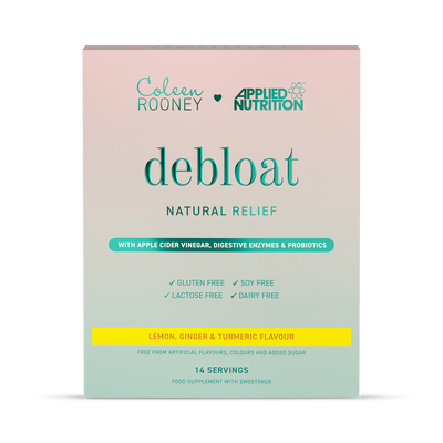 Holland & Barrett Applied Nutrition Coleen Rooney Debloat Lemon Ginger Turmeric 14 x 91g Sachets- Buy online at McGrocer