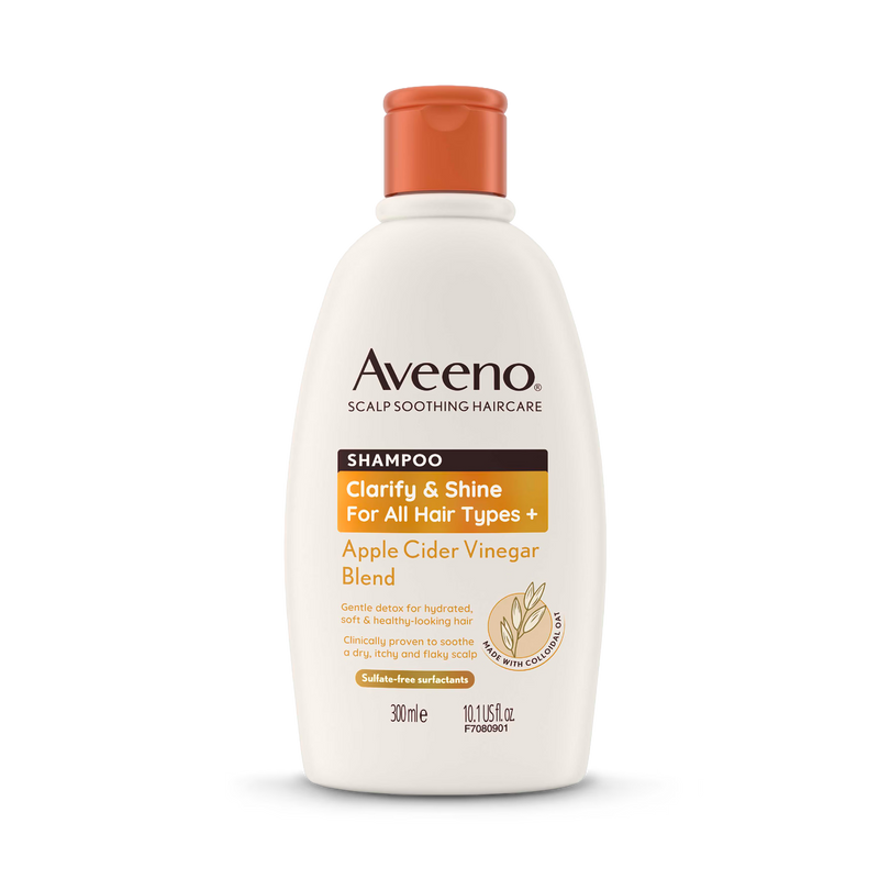 Aveeno Haircare Clarify And Shine Apple Cider Vinegar Shampoo 300ml