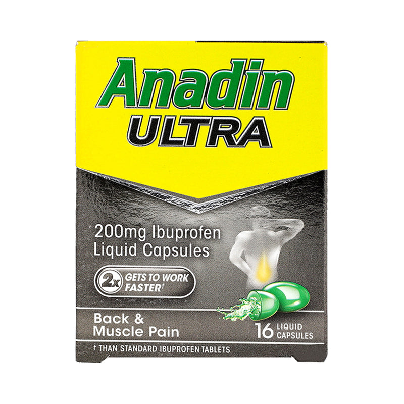 Anadin Ultra 200mg Ibuprofen Liquid Capsules
