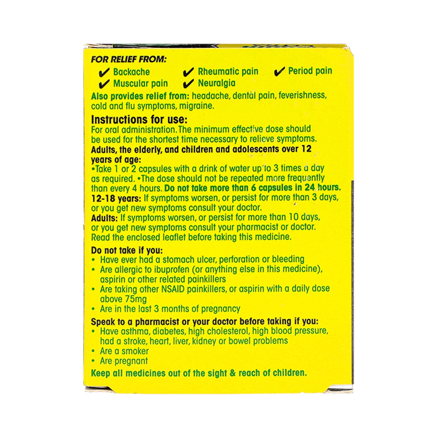 Anadin Ultra 200mg Ibuprofen Liquid Capsules