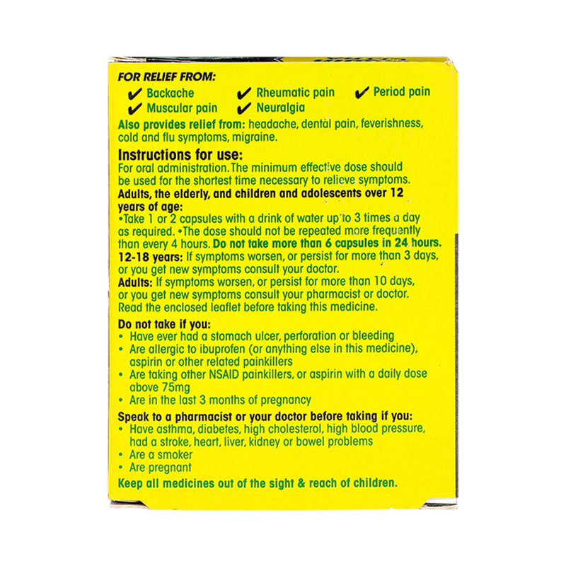 Anadin Ultra 200mg Ibuprofen Liquid Capsules