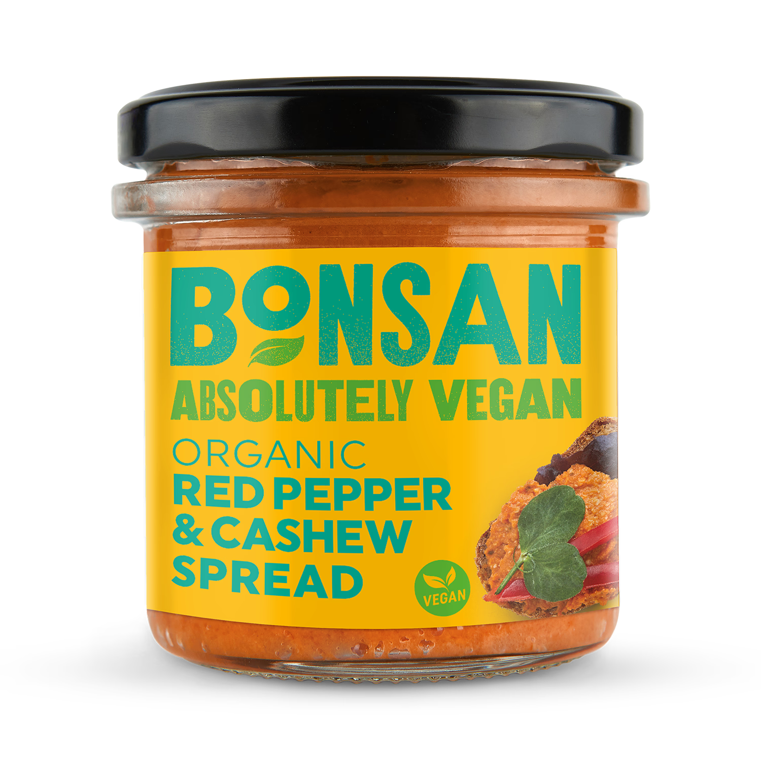 Bonsan Absolutely Vegan Organic Red Pepper Cashew Spread 130g