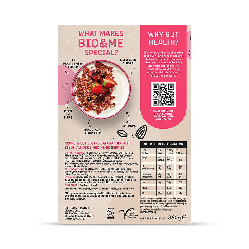 Bio Me Super Berry Gut-Loving Granola 360g