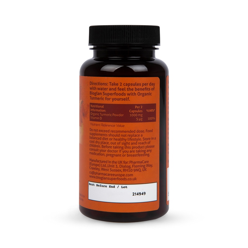 Bioglan Superfoods Organic Turmeric 60 Capsules