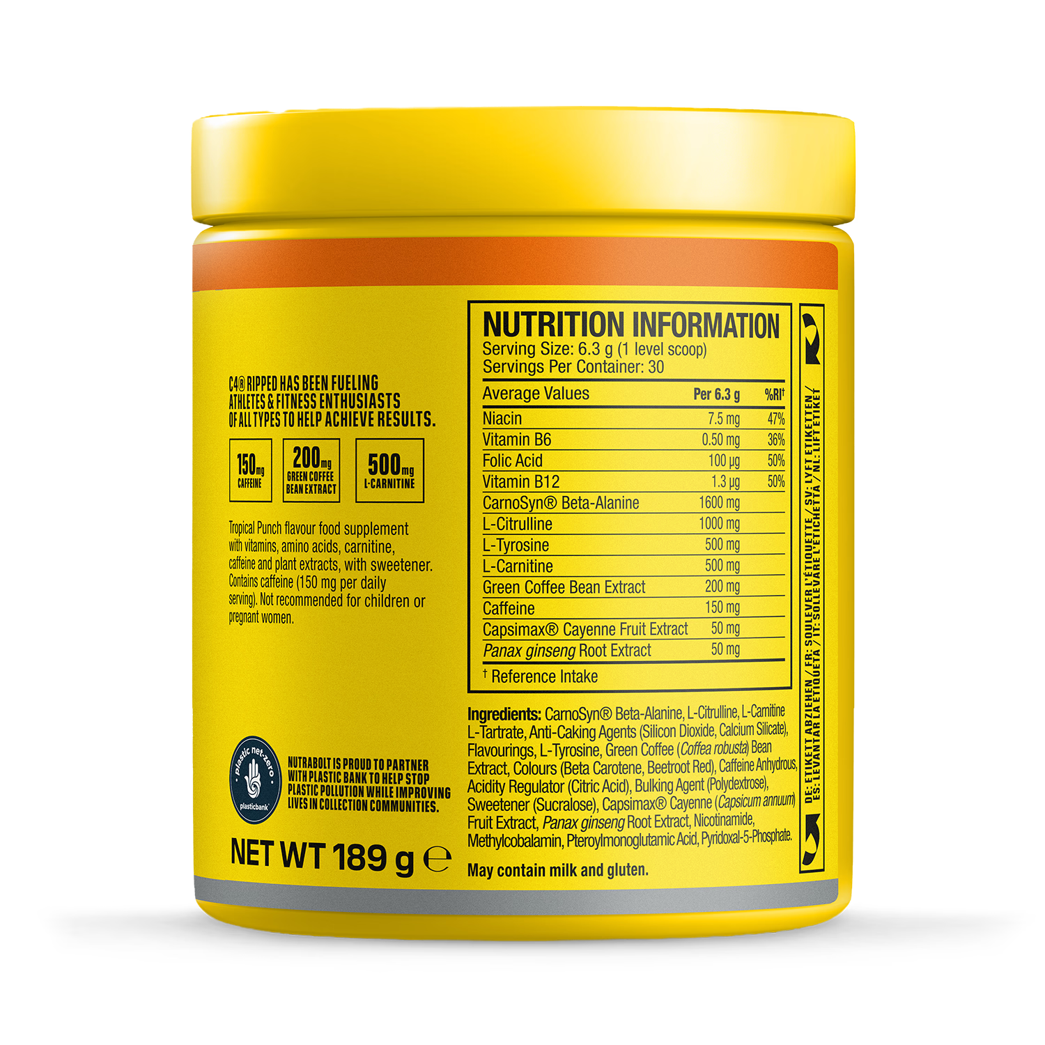 Cellucor C4 Ripped Pre-Workout Tropical Punch 165g