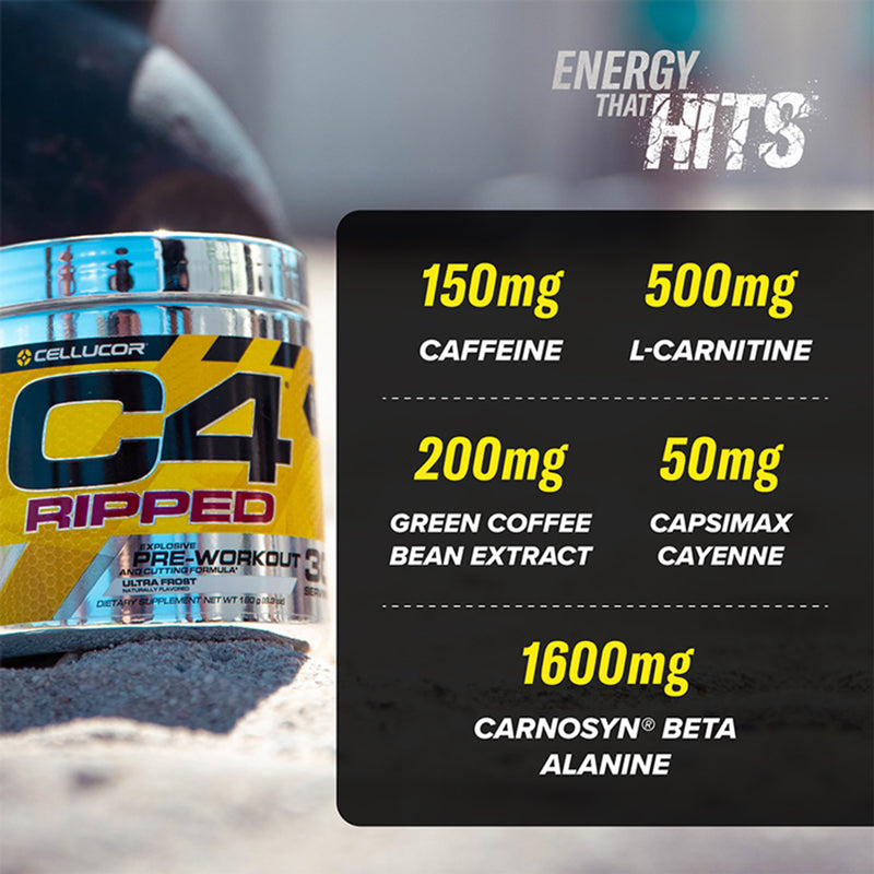 Cellucor C4 Ripped Pre-Workout Tropical Punch 165g