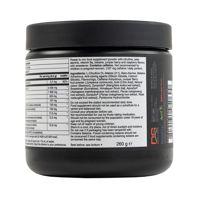BuckedUp WokeAF Pre Workout Blood Raz 260g