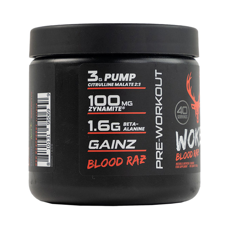 BuckedUp WokeAF Pre Workout Blood Raz 260g