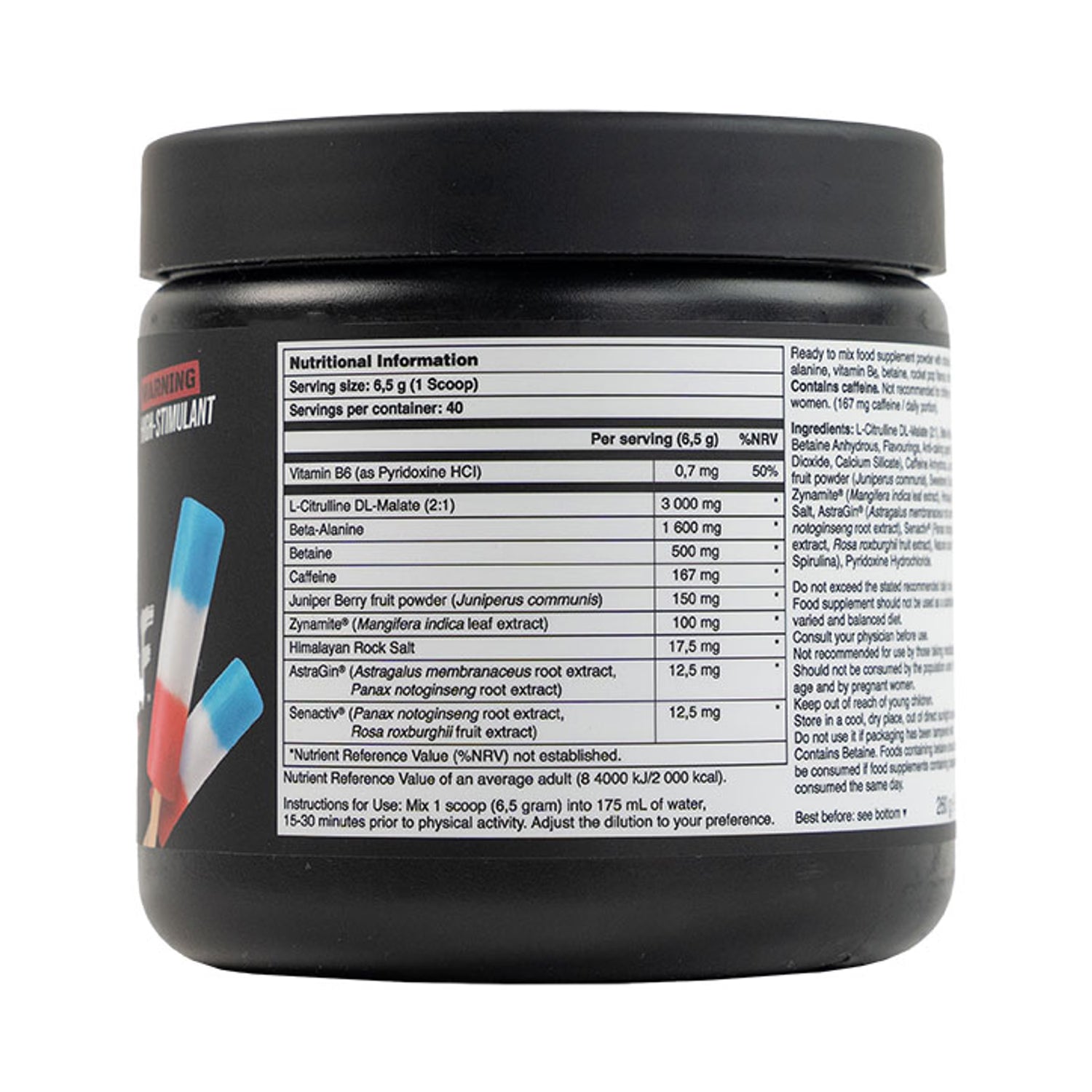 BuckedUp WokeAF Pre Workout Merica Rocket Pop 260g